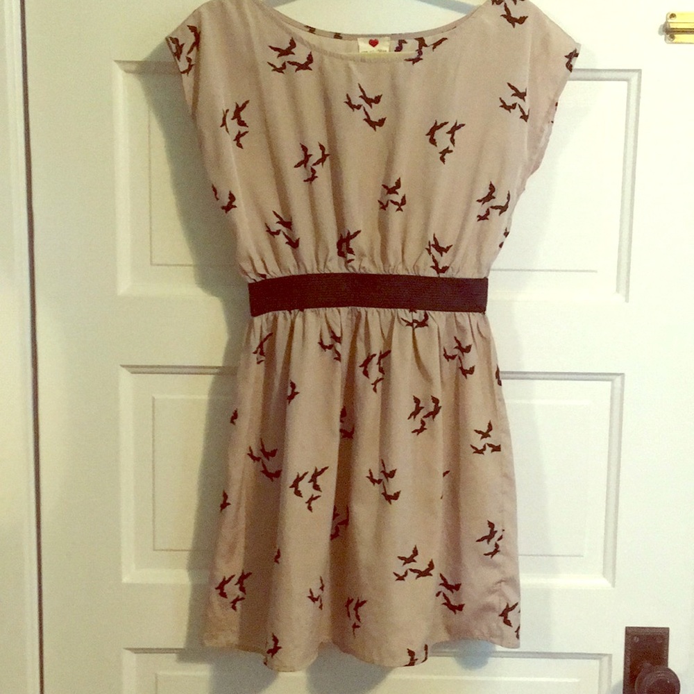 ### 3 for $25 ### One Clothing bird print dress